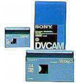 Videocassette Sony DVCAM, DV, miniDV