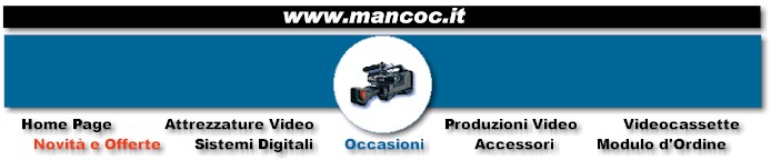 MENU MATERIALE VIDEO PROFESSIONALE E BROADCAST USATO GARANTITO - EXDEMO CON GARANZIA UFFICIALE - DIRITTO DI RECESSO 10 GIORNI 